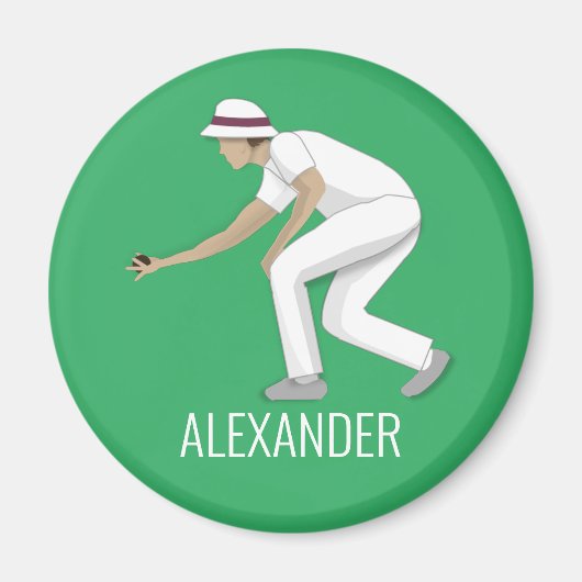 Lawn Bowls Magneet (Voorkant)