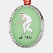 Lawn Bowls Metalen Ornament (Links)