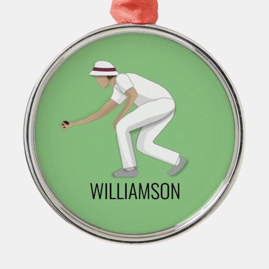 Lawn Bowls Metalen Ornament (Voorkant)