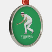 Lawn Bowls Metalen Ornament (Rechts)