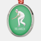 Lawn Bowls Metalen Ornament (Links)