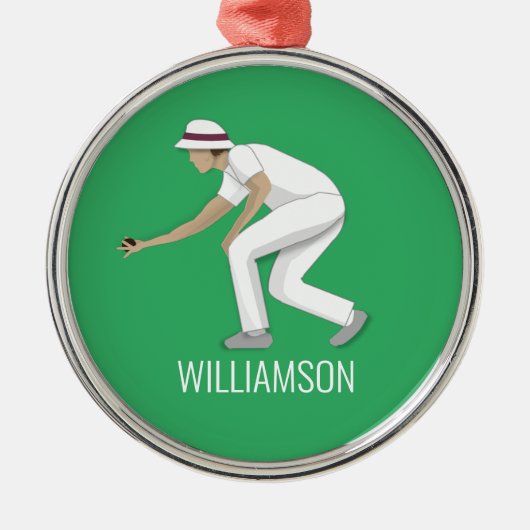Lawn Bowls Metalen Ornament (Voorkant)
