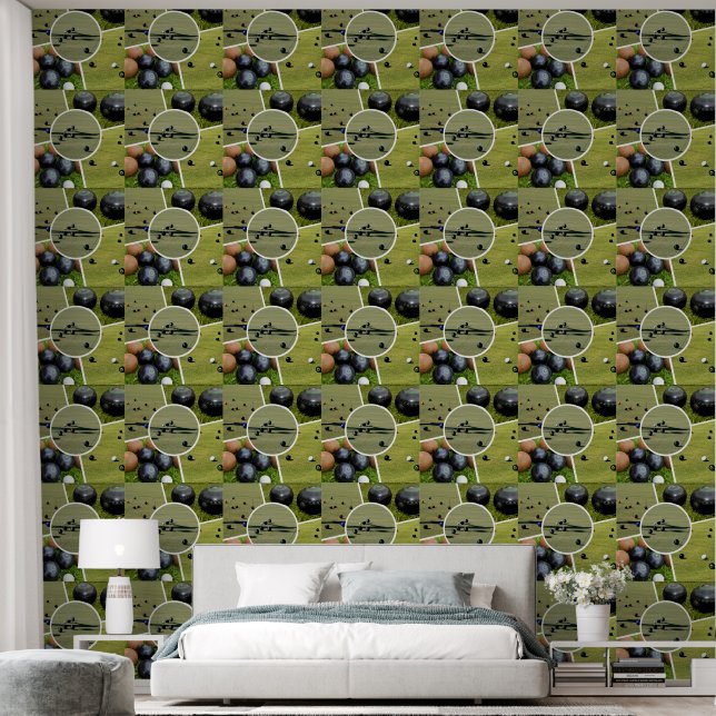 Lawn Bowls Photo Collage Behang (Slaapkamer)