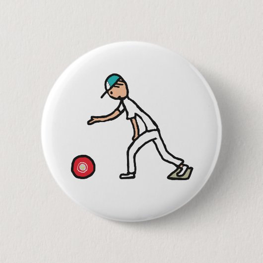 Lawn Bowls Ronde Button 5,7 Cm (Voorkant)