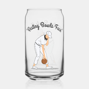 Lawn Bowls: Rustende Bowls Gezicht, Grappig Blikvorm Glas