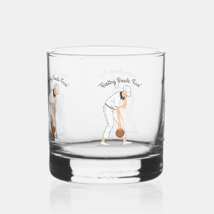 Lawn Bowls: Rustende Bowls Gezicht, Grappig Whisky Glas