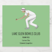 Lawn Bowls Sparkling Wijnetiket (Enkel label)