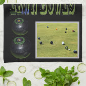 Lawn Bowls Spel Aan, Theedoek (Gevouwen)
