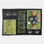 Lawn Bowls Spel Aan, Theedoek (Horizontaal)