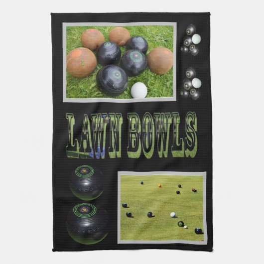 Lawn Bowls Spel Aan, Theedoek (Verticaal)