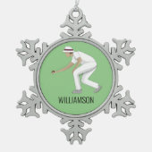 Lawn Bowls Tin Sneeuwvlok Ornament (Voorkant)