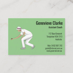 Lawn Bowls Visitekaartje