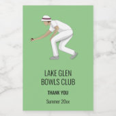 Lawn Bowls Wijn Etiket (Enkel label)