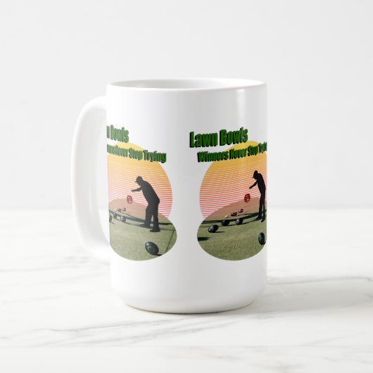 Lawn Bowls Winners, Coffee Mok (Voorkant links)