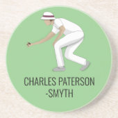 Lawn Bowls Zandsteen Onderzetter (Voorkant)