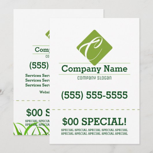 Lawn Care 5x7 brochure Kaart (Voorkant / Achterkant)