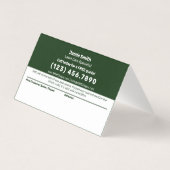 Lawn Care Bedankt Verwijzing Kaart Tekst-Only (Achterkant)