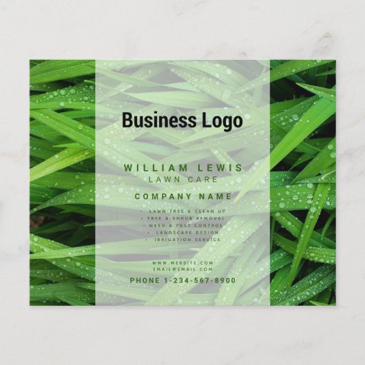 Lawn Care Business Grass Cutting Landscaping Logo Flyer (Voorkant)