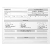 Lawn Care-clientlogboek Notitieblok (Voorkant)