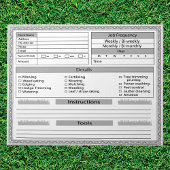 Lawn Care-clientlogboek Notitieblok