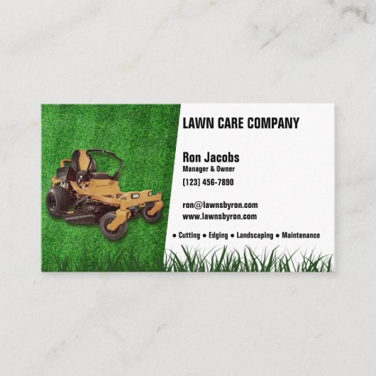 Lawn Care Company Visitekaartje (Voorkant)