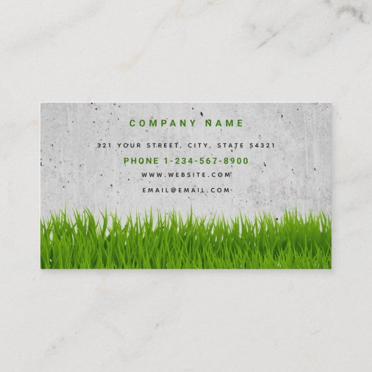 Lawn Care Eenvoudige Landscaping maaien Business L Visitekaartje (Achterkant)