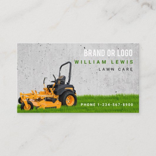 Lawn Care Eenvoudige Landscaping maaien Business L Visitekaartje (Voorkant)