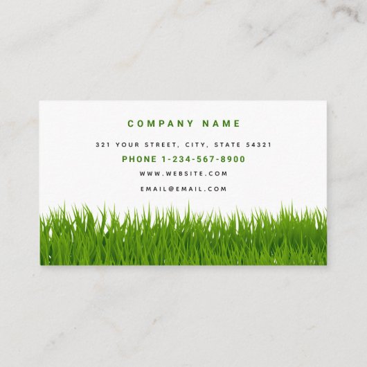 Lawn Care Eenvoudige Landscaping maaien Business L Visitekaartje (Achterkant)