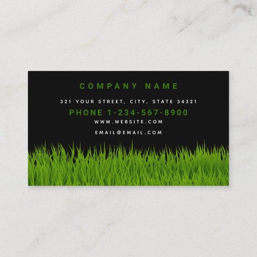 Lawn Care Eenvoudige Landscaping maaien Business L Visitekaartje (Achterkant)