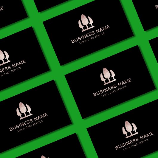 Lawn Care Elegant Roos Gouden Glitter Visitekaartj Visitekaartje