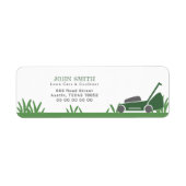 Lawn Care & Gardener retour adreslabel Etiket (Voorkant)
