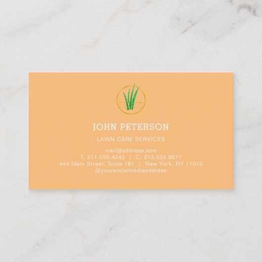Lawn Care Gardening Grass Cutting Service Lux VIP Visitekaartje (Achterkant)