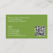 Lawn Care Gardening QR Code Visitekaartje (Achterkant)