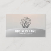 Lawn Care Handen Holding Tree Silver Landscaping Visitekaartje (Voorkant)