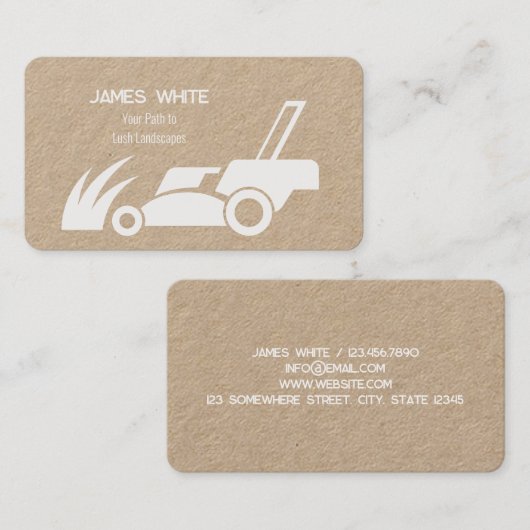 Lawn Care Kraft Visitekaartje (Voorkant / Achterkant)