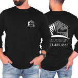 Lawn Care Landscape Logo Zakelijke Lange Mouw T-shirt<br><div class="desc">Promoot uw bedrijf in stijl met ons Lawn Care Landscape Logo Business T-Shirt met lange mouwen, ontworpen voor gazonverzorging, landschapsarchitectuur en tuinwerk professionals. Dit moderne shirt heeft een strakke zwarte en grijze logo die kan worden aangepast met de branding van uw bedrijf. Met een ontwerp aan de voor- en achterkant...</div>