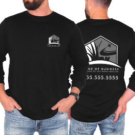 Lawn Care Landscape Logo Zakelijke Lange Mouw T-shirt