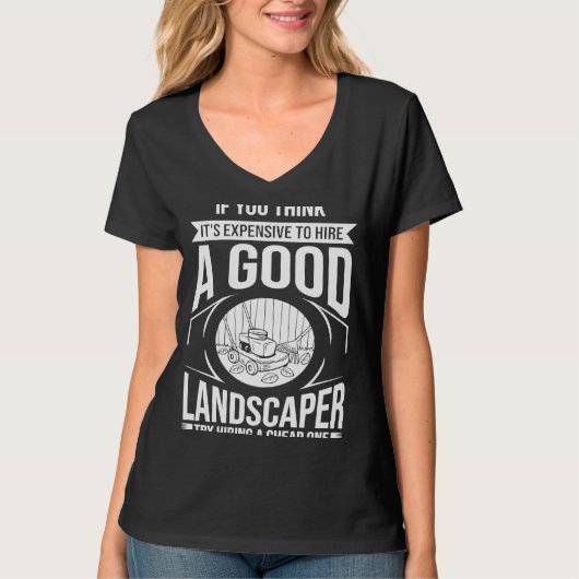 Lawn Care Landscaper maaien T-shirt (Voorkant)