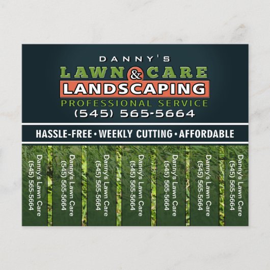 Lawn Care & Landscaping 5,6 x 4,5 Tear Off Flyer (Voorkant)