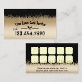 Lawn Care & Landscaping Black & Gold Loyalty Punch (Voorkant / Achterkant)