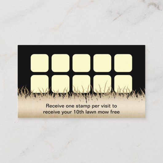 Lawn Care & Landscaping Black & Gold Loyalty Punch (Achterkant)