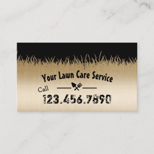 Lawn Care & Landscaping Black & Gold Loyalty Punch (Voorkant)