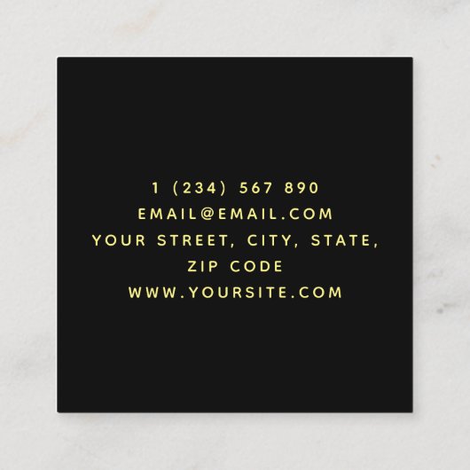 Lawn Care Landscaping Eenzame Oranje Boom Elegant Vierkante Visitekaartje (Achterkant)