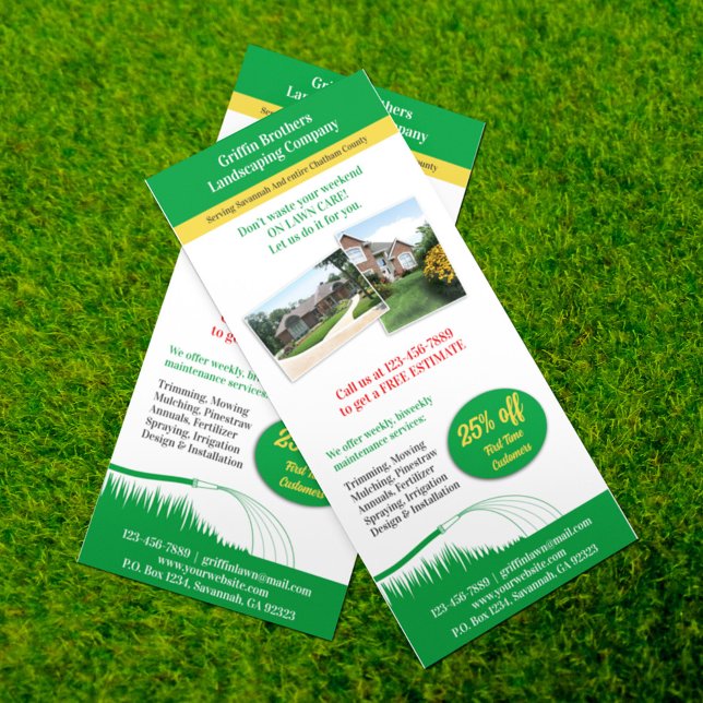 Lawn Care Landscaping Flyer Rack Kaart (Creator heeft geüpload)