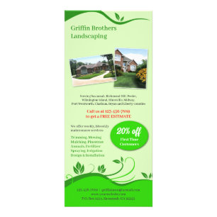 Lawn Care Landscaping Flyer Rack Kaart