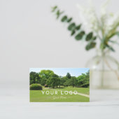 Lawn Care & Landscaping Foto QR Code Visitekaartje (Staand voorkant)