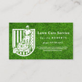 Lawn Care Landscaping Grass Service Amerika vlag Visitekaartje (Voorkant)