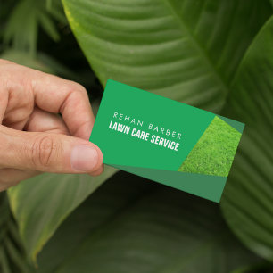 Lawn Care Landscaping Groen Gras Visitekaartje