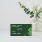 Lawn Care Landscaping Illustrative Nature Leaf Visitekaartje (Staand voorkant)