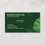 Lawn Care Landscaping Illustrative Nature Leaf Visitekaartje (Voorkant)